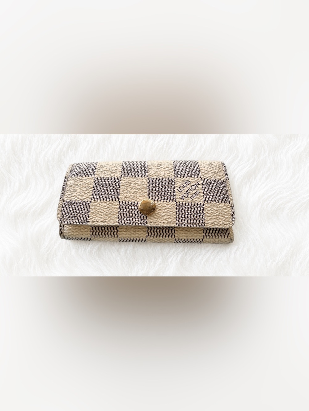 Louis Vuitton Damier Azur Canvas Check Continental Wallet